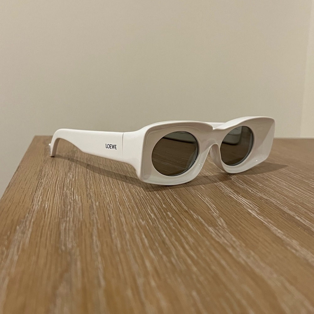 Loewe White Paula's Ibiza Square Sunglasses